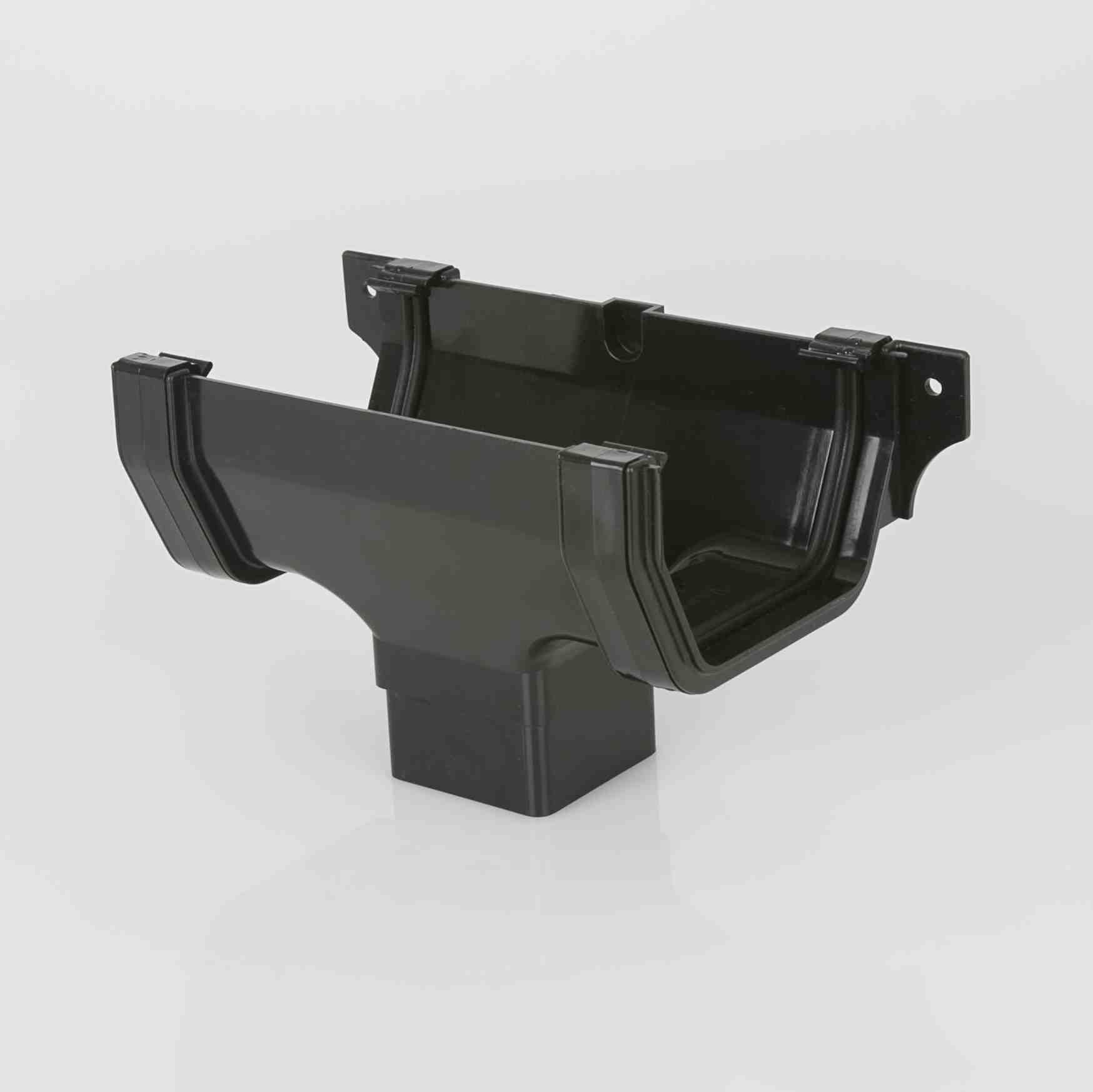 BR055B - Squarestyle 114mm Run. Outlet - Black - Image 1