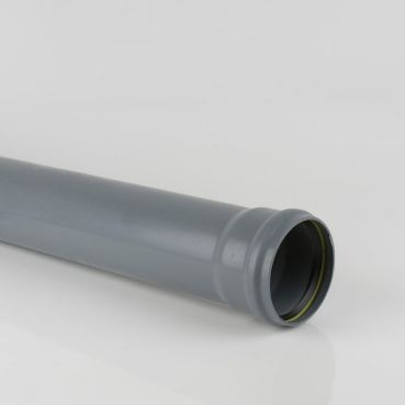 BS414G - Soil 110mm Grey Pipe S/S (3m) - Image 1