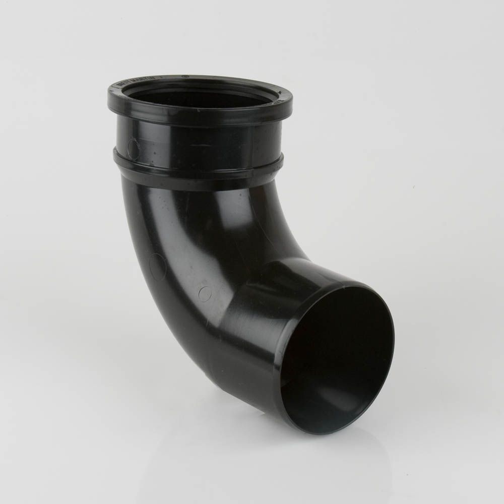 BS420B - Soil 110mm 92.5 DegD/P Bn Black - Image 1