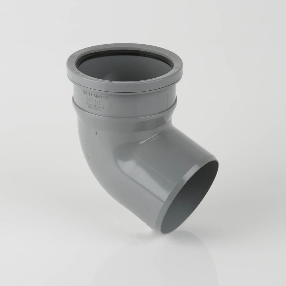 BS421G - Soil 110mm 112.5 Deg D/P Bend Grey - Image 1