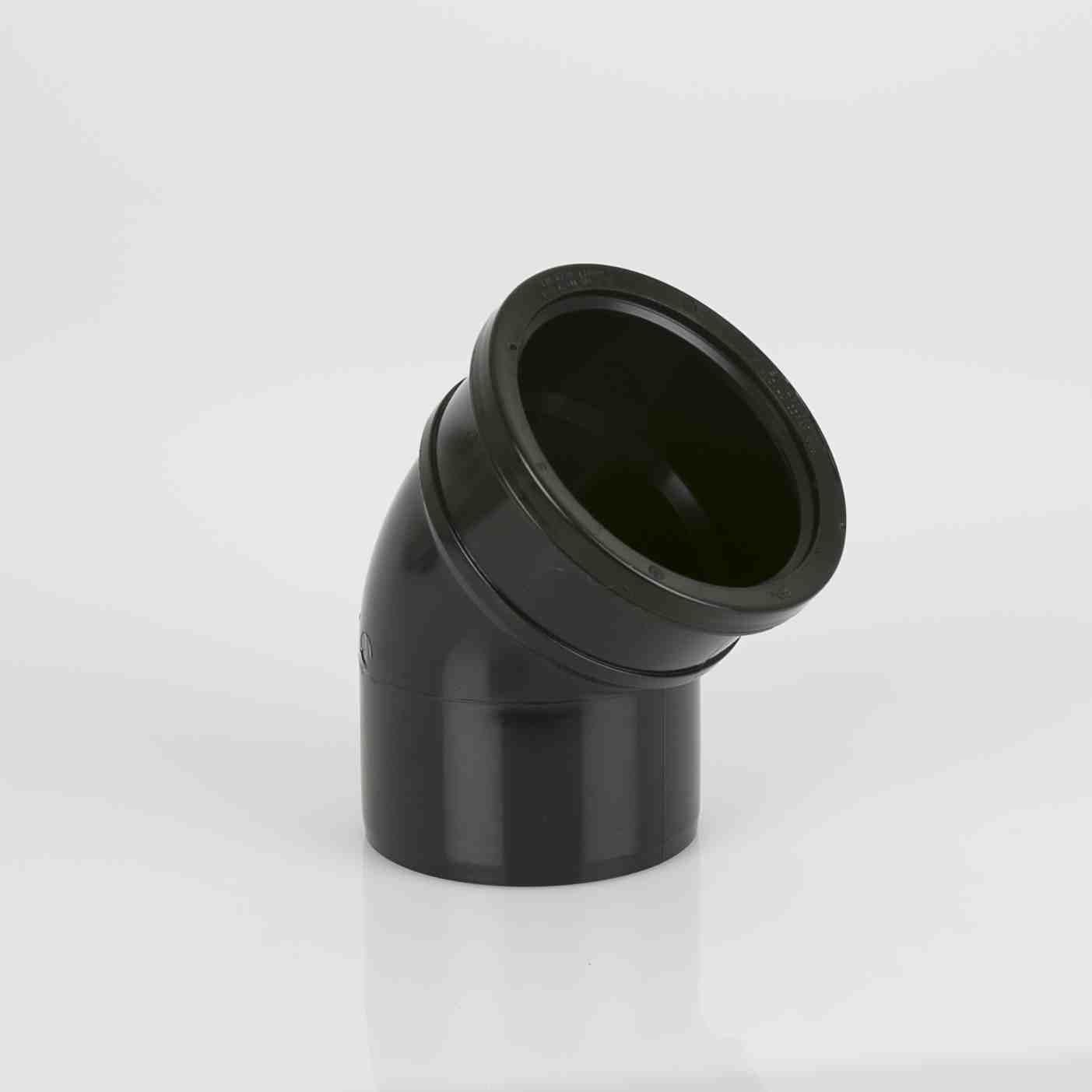 BS422B - Soil 110mm 135 Deg D/P S/S Bend Black - Image 1