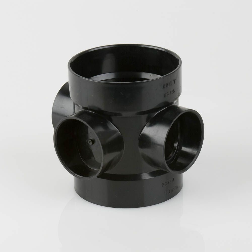 BS425B - 110mm Short Boss Pipe Black - Image 1