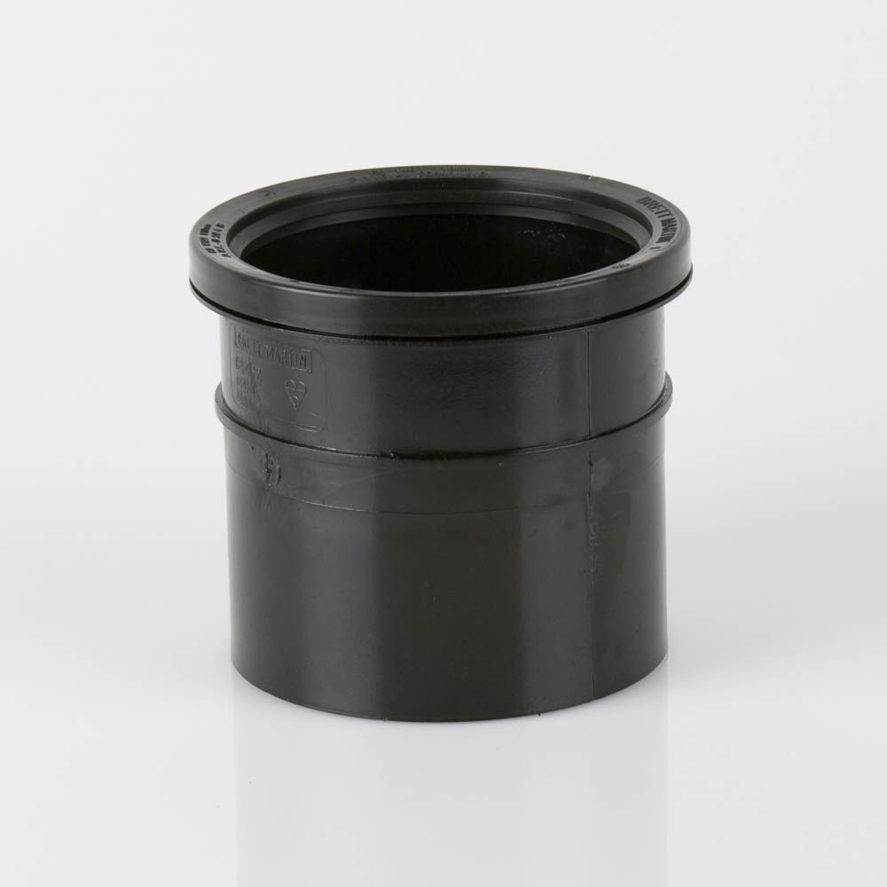 BS432B - Soil 110mm S/S Pipe Connector Black - Image 1