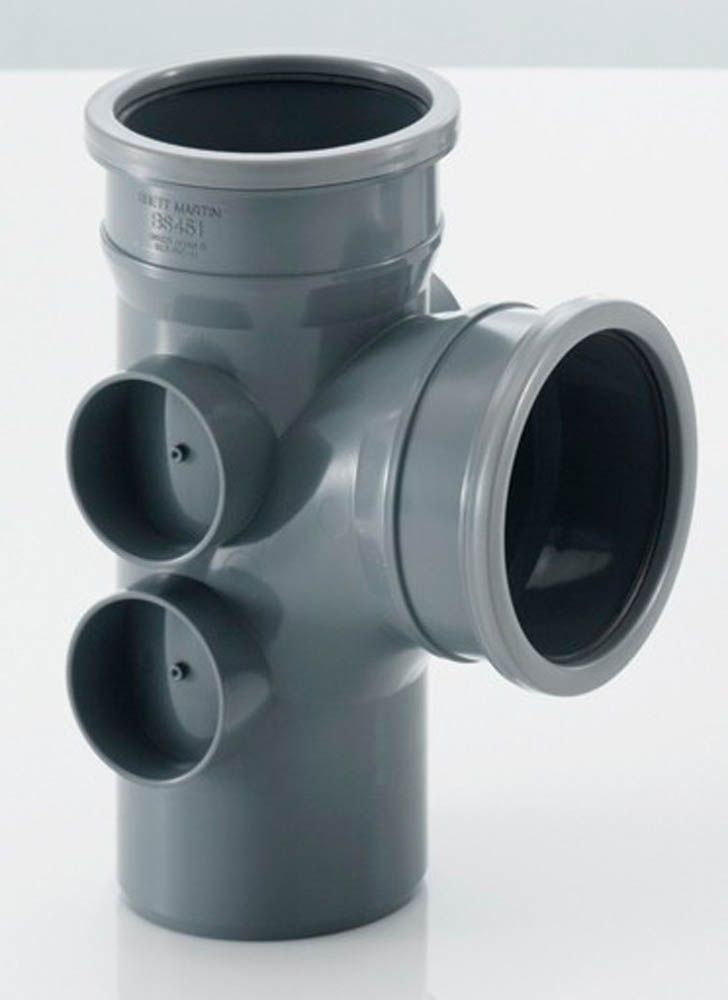 BS451G - 92.5 Deg Branch With 4 Bosses Grey - Image 1