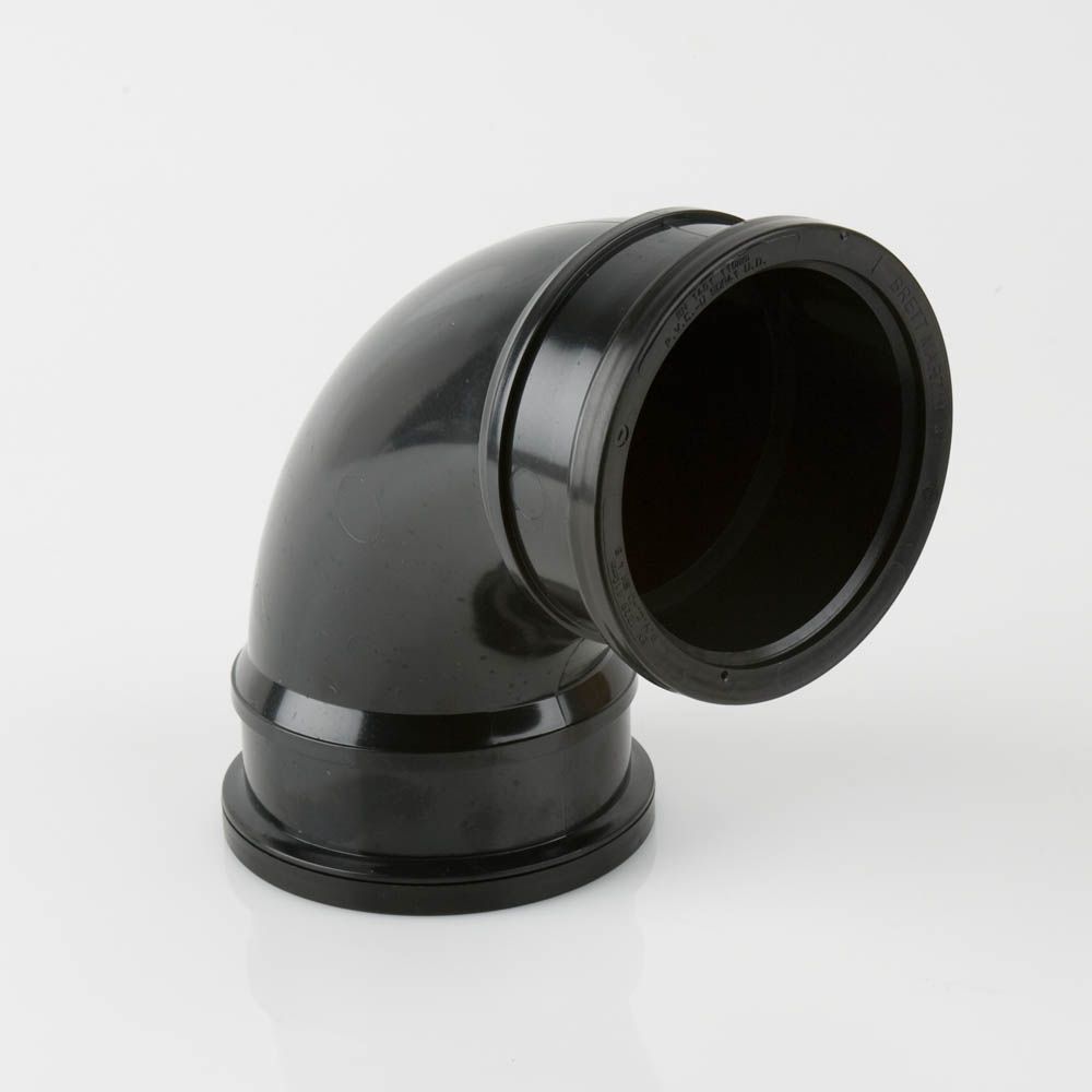 BS480B - 110mm Soil 92.5 Deg D/S Bend Black - Image 1