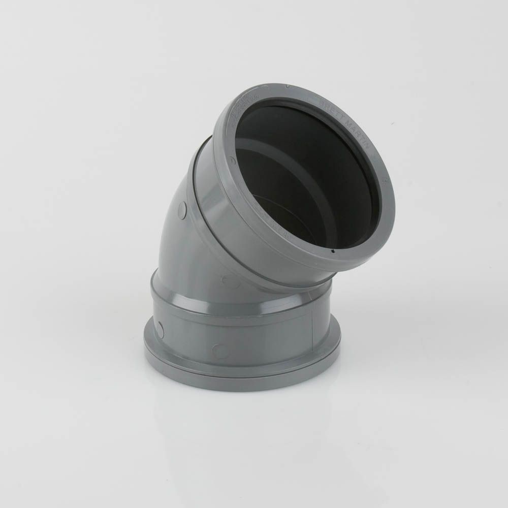 BS482G - 110mm Soil 135 Deg D/S Bend Grey - Image 1