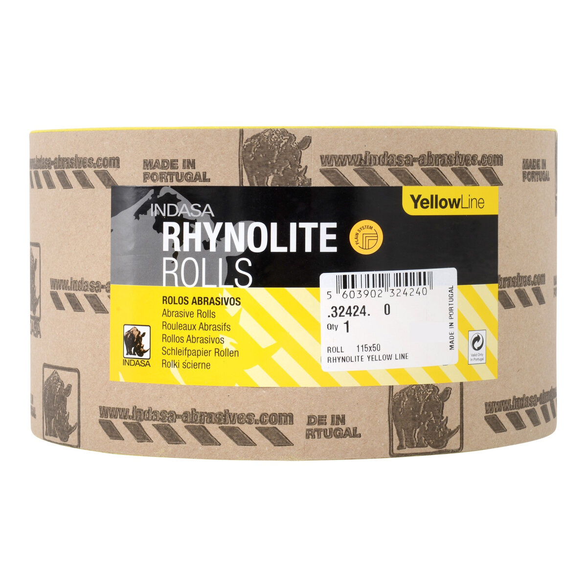 Rhynolite Yellowline Roll 115mm x 50m P80 - Image 1