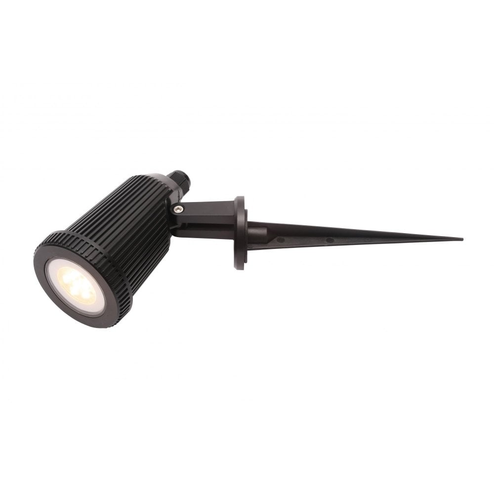 Forum Wells Polycarb GU10 Spike Black Ground Light - Image 1