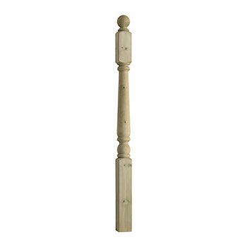 Cheshire Decking Newel Inc Cap 1250mm PEFC - Image 1