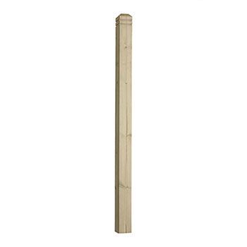 Cheshire Deck Post Chamfered & Beaded 82 x 1250mm PEFC - Image 1