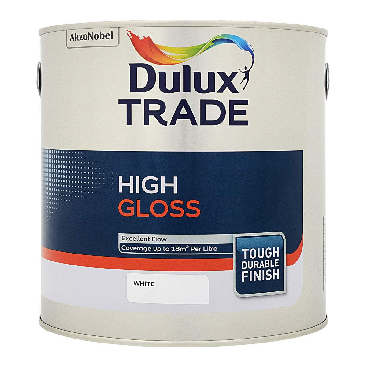 Dulux Trade High Gloss White 2.5L - Image 1