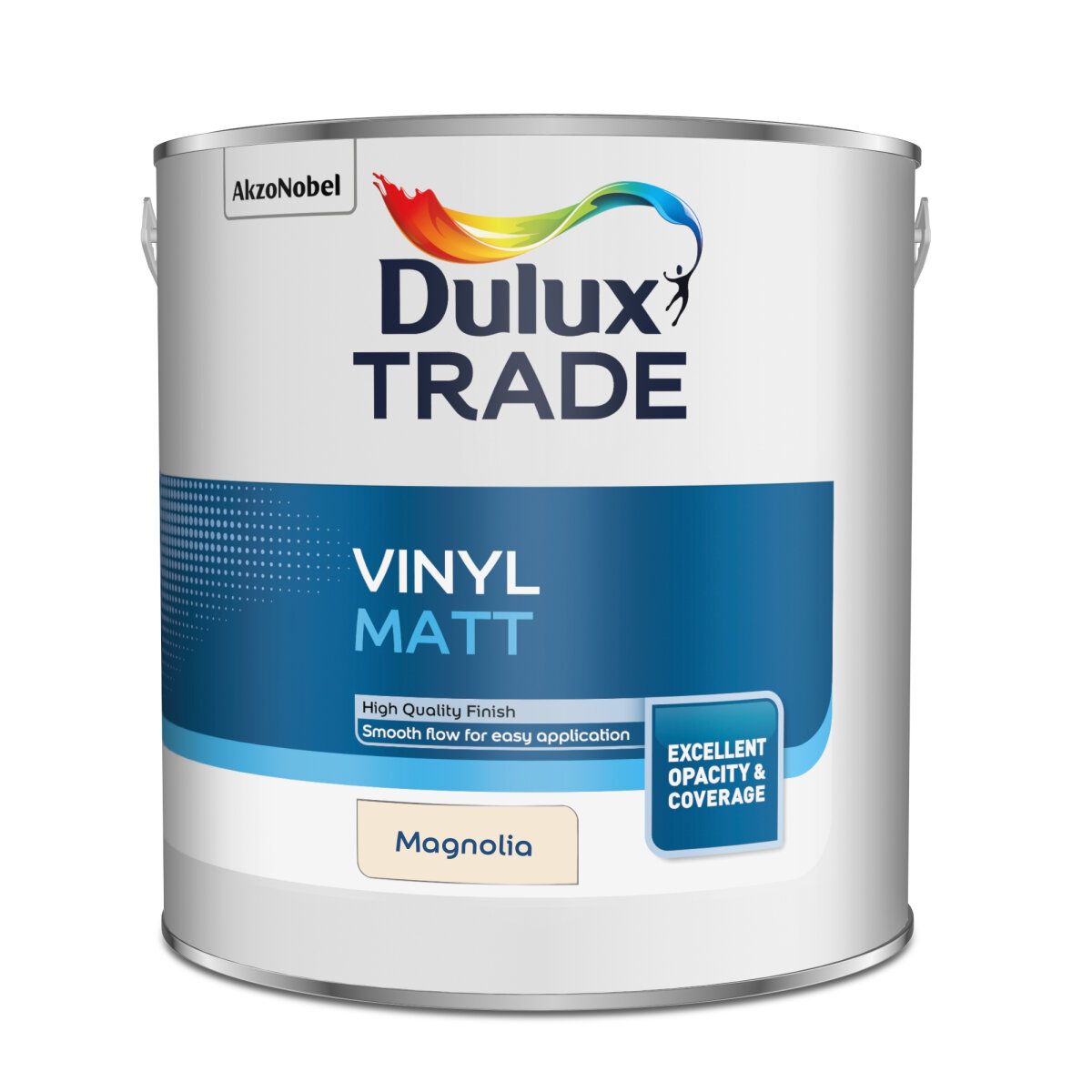 Dulux Trade Vinyl Matt Magnolia 2.5L - Image 1