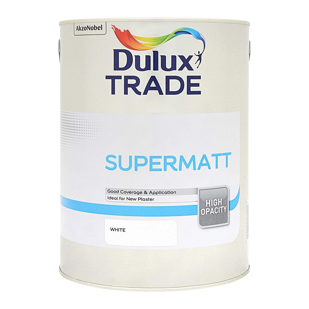 Dulux Trade Supermatt White 5L - Image 1