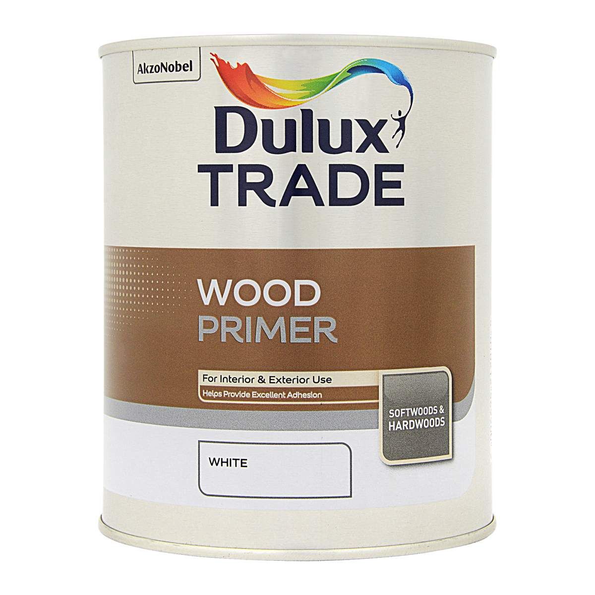 Dulux Trade Wood Primer White White 1L - Image 1