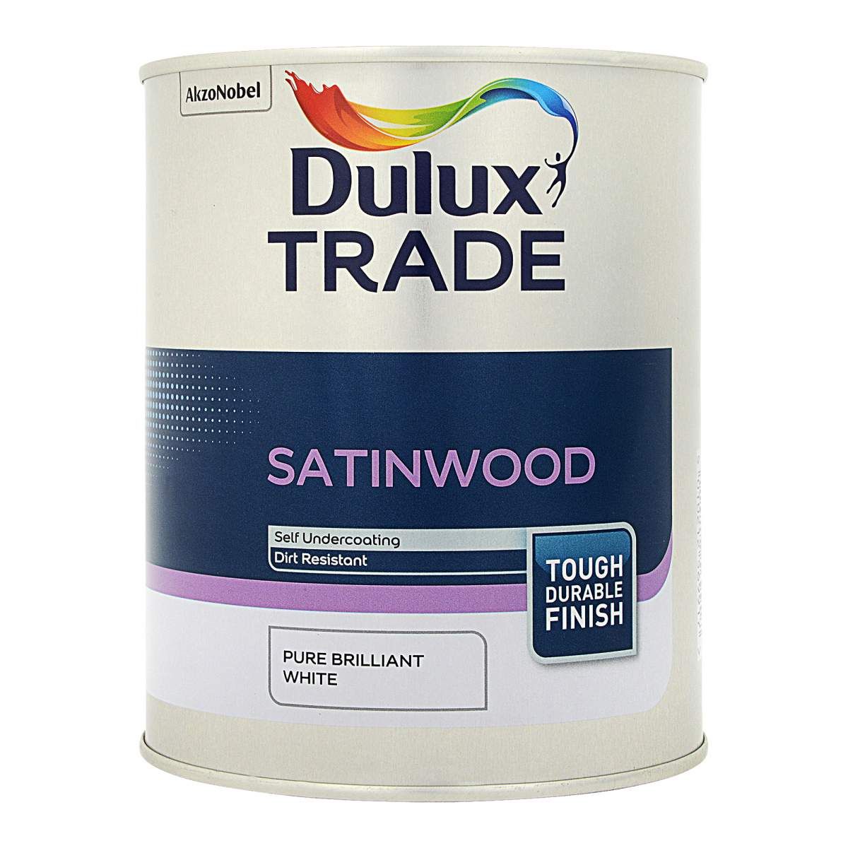 Dulux Trade Satinwood Pure Brilliant White 1L - Image 1