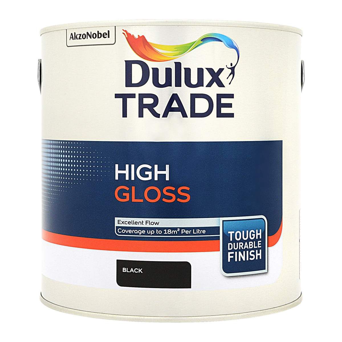 Dulux Trade High Gloss Black 2.5L - Image 1