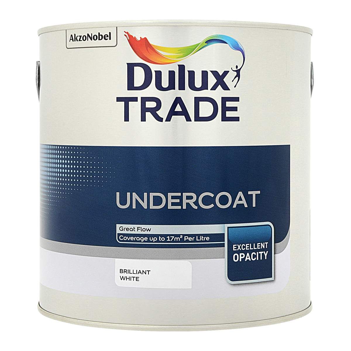 Dulux Trade Undercoat Brilliant White 2.5L - Image 1