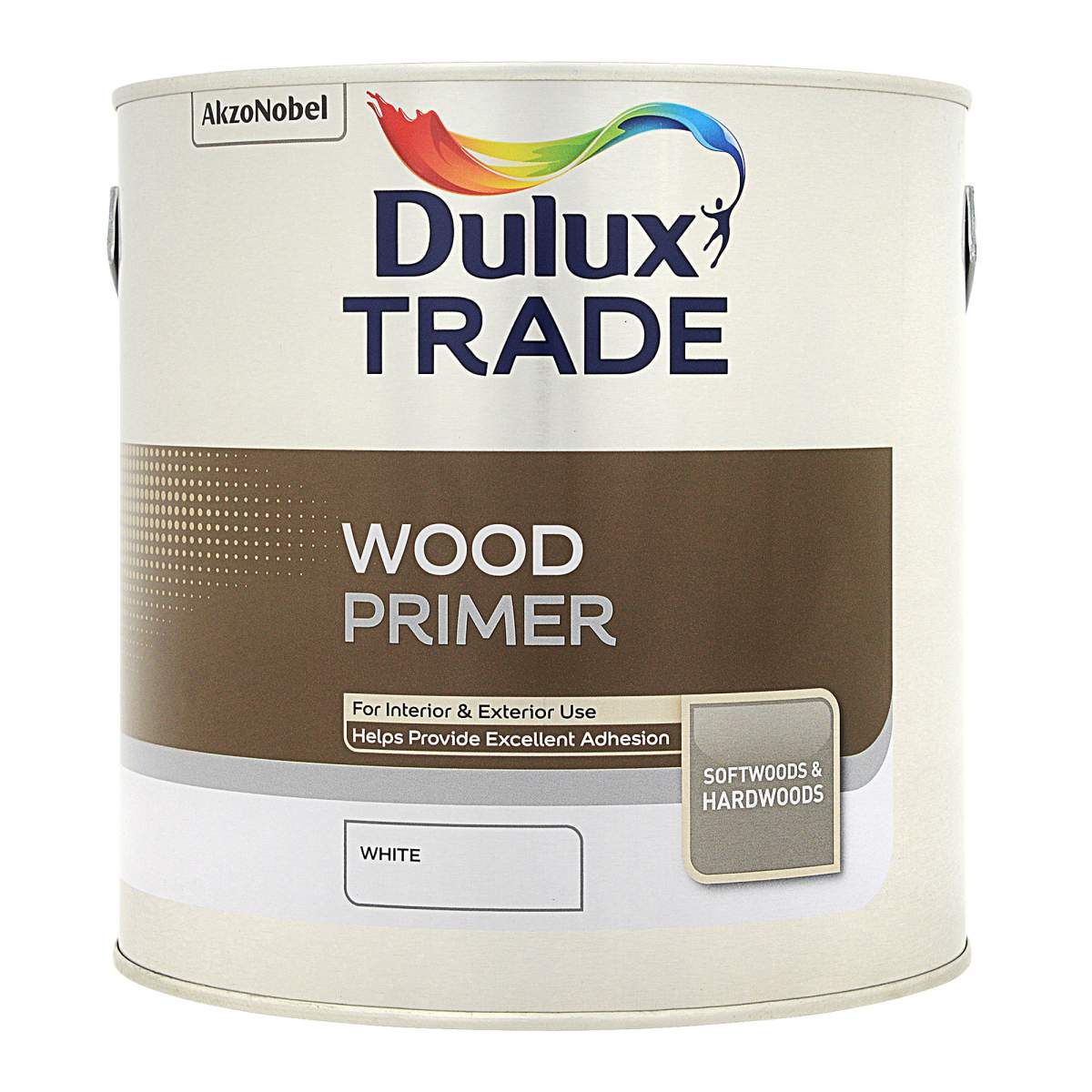 Dulux Trade Wood Primer White White 2.5L - Image 1