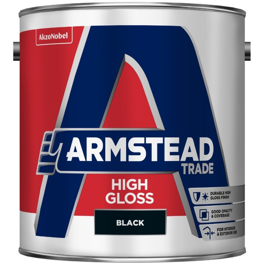 Armstead Trade High Gloss Black 2.5L - Image 1