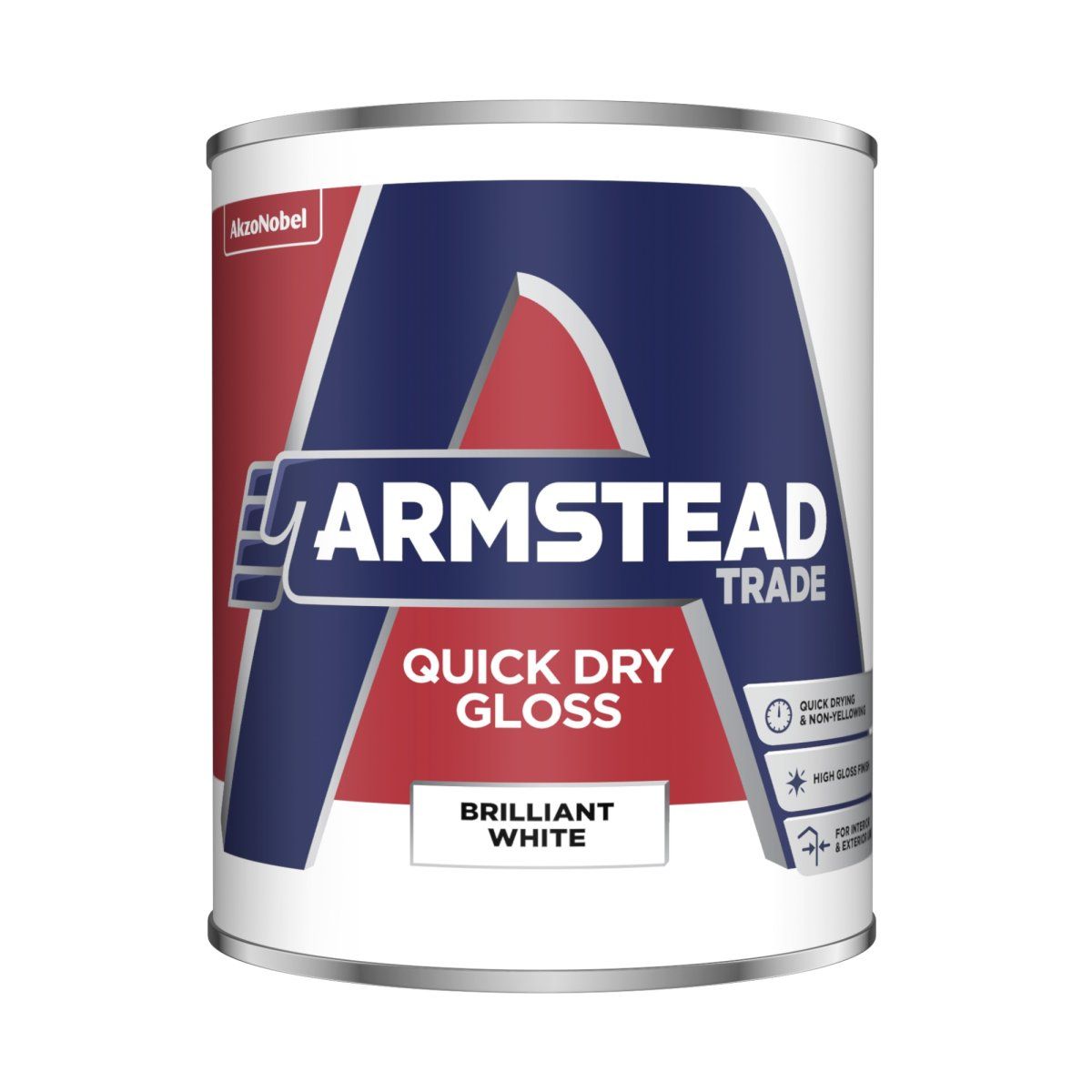 Armstead Trade Quick Dry Gloss Brilliant White 1L - Image 1