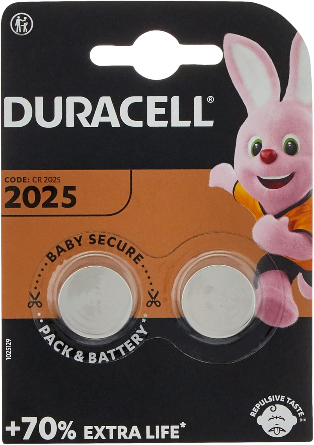 CR2025 Duracell Coin Lithium Battery (Pack 2) - Image 1