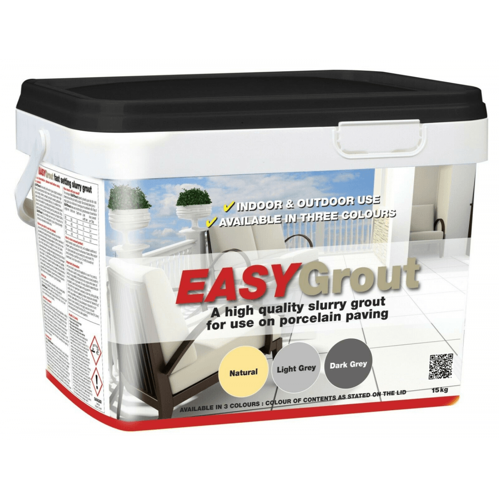 Azpects Easy Grout For Porcelain Paving - Dark Grey 15Kg (Grafito) - Image 1