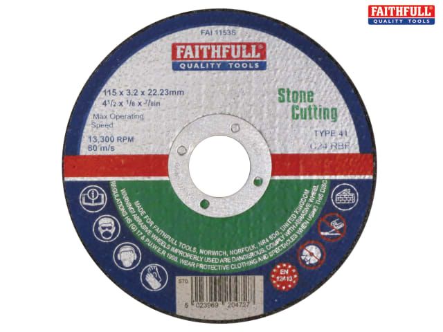 FAI/FULL CUT OFF WHEEL 115MM X 3.2 X 22 STONE - Image 1