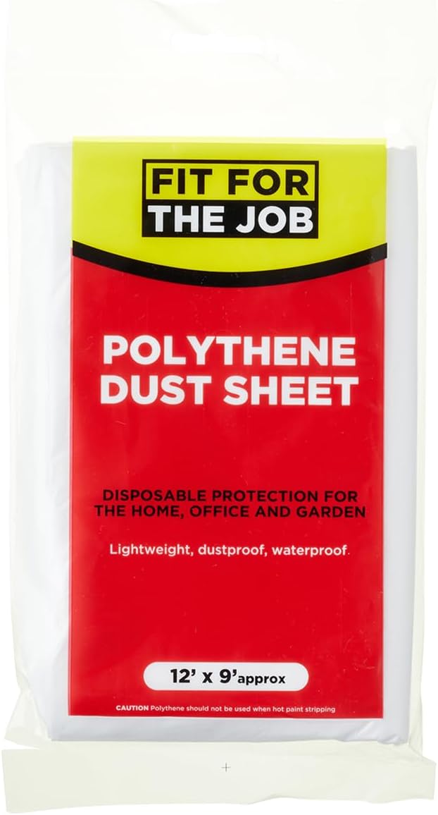 12' x 9' Polythene Dust Sheet - Image 1