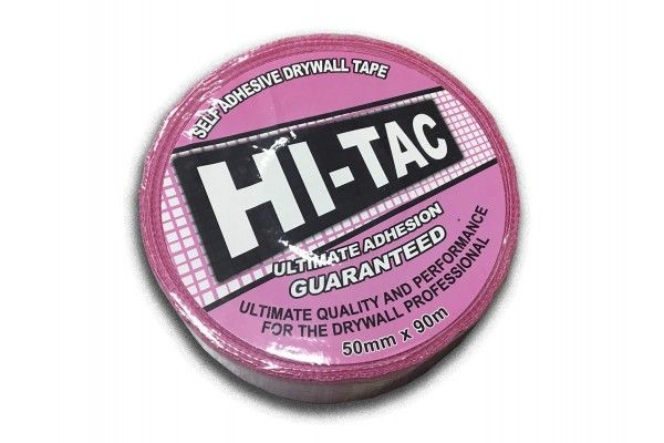 Hi-Tac Plasterboard Scrim (Pink) 50mm x 90m - Image 1
