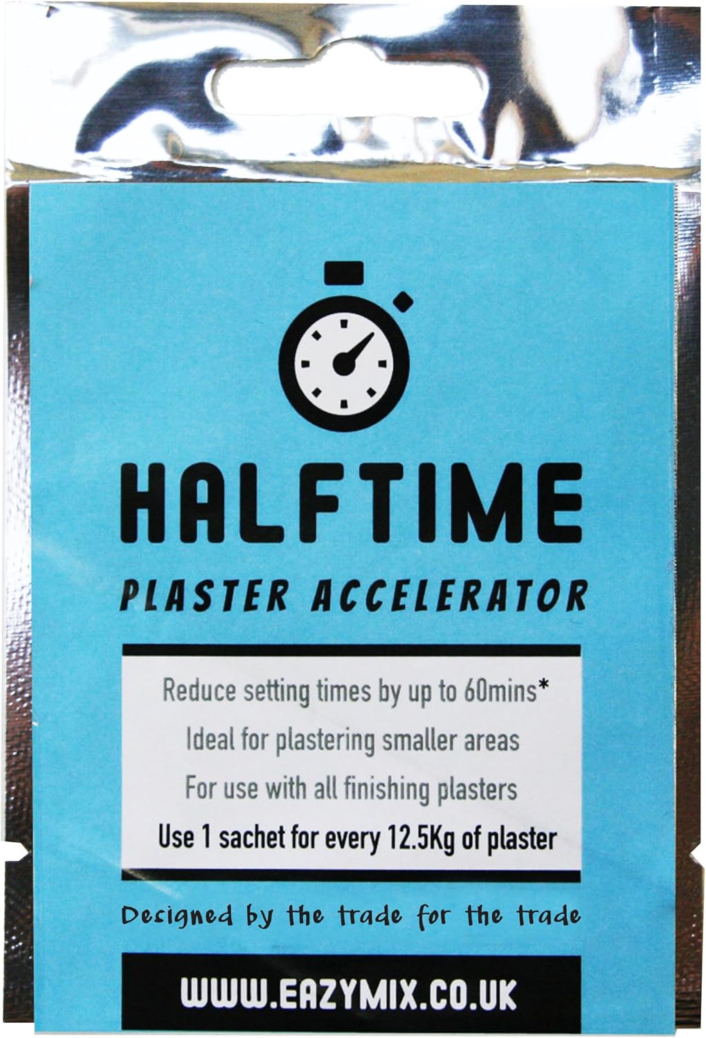 Halftime Plaster Accelerator - 1 sachet for every 12.5Kg of plaster - Image 1