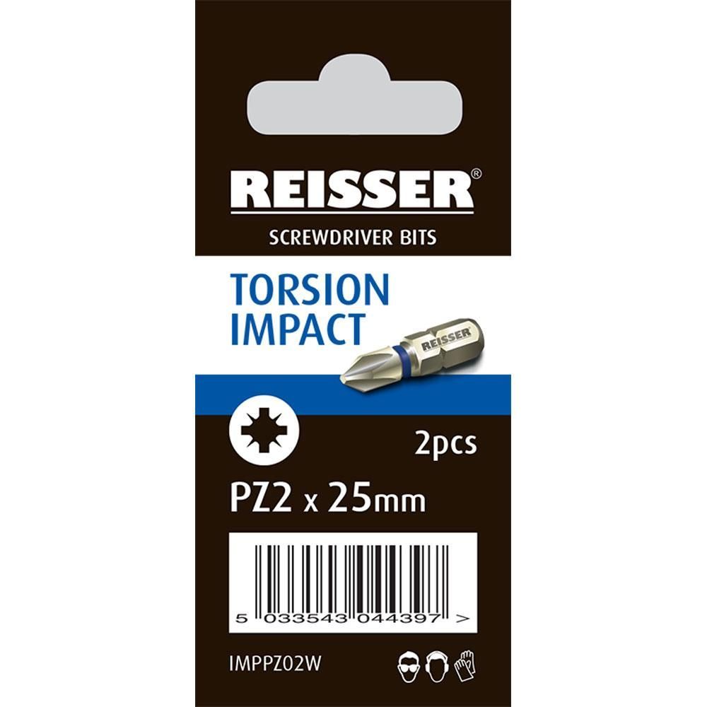 Reisser Torsion Impact Bit C6.3 - PZ2 X 25mm (Wallet 2) - Image 1