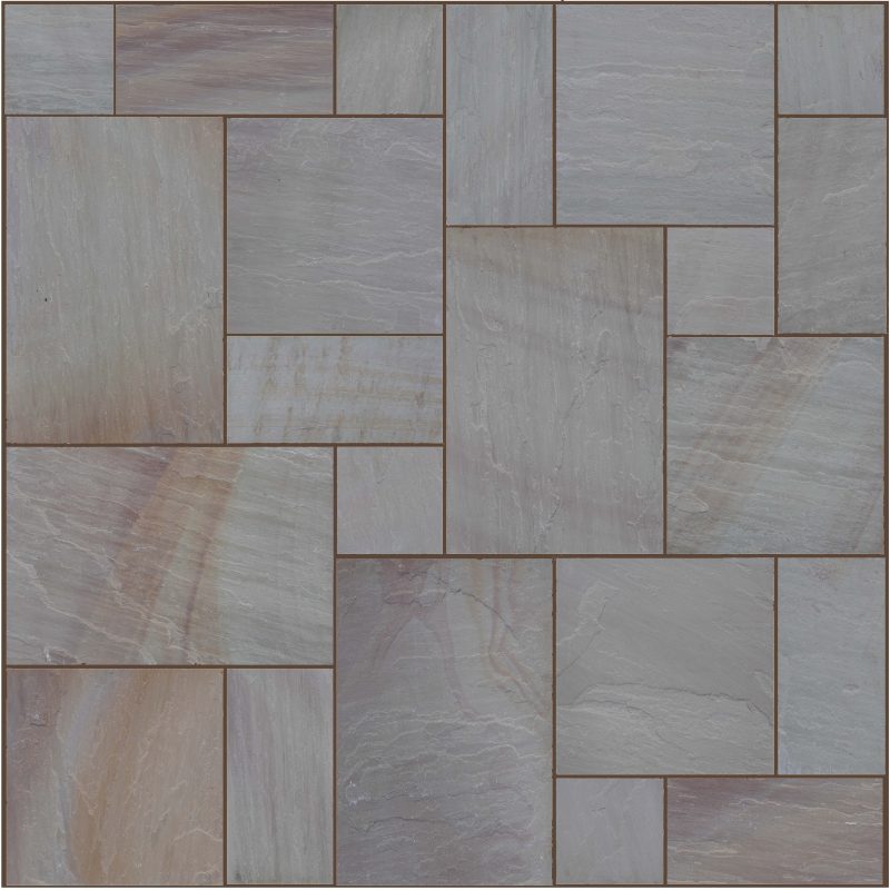 Indian Sandstone Calibrated - White Raveena Patio Pack |22mm| |20.70m²| - Image 1
