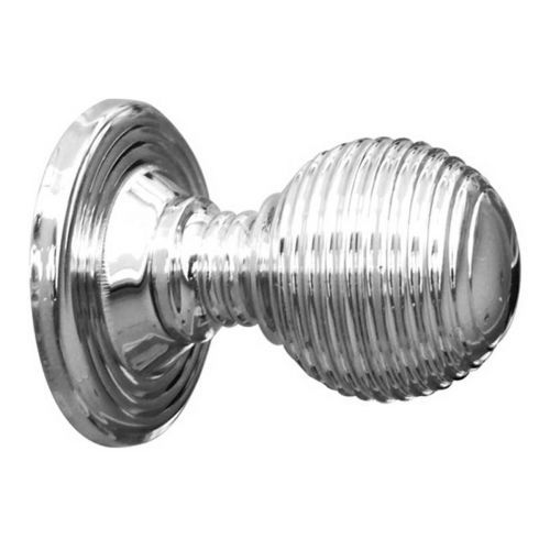 Frelan Reeded Cupboard Knob 28Mm Pc Polished Chrome - Image 1
