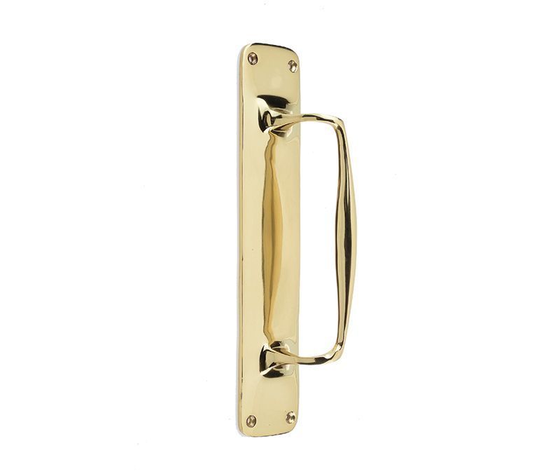 Frelan Handle On Plate 305 X 58Mm Polish Brass - Image 1