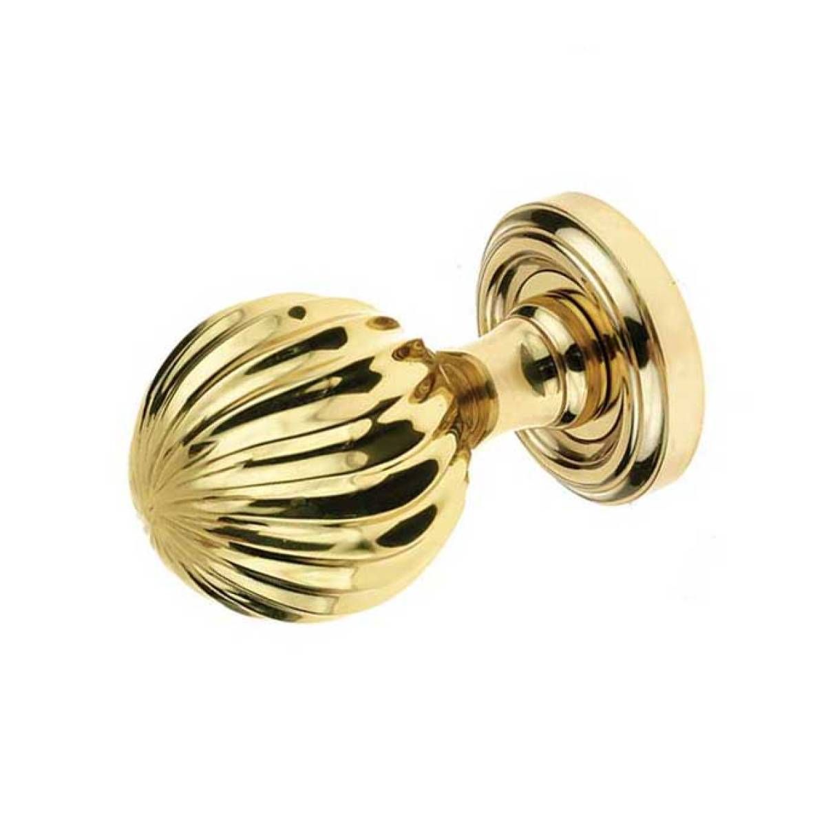 Frelan Clarisse Pb Mortice Knob Polished Brass - Image 1
