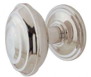 Frelan 67X48Mm Pn Ronson Mortice Knob (Oval) Polished Nickel - Image 1