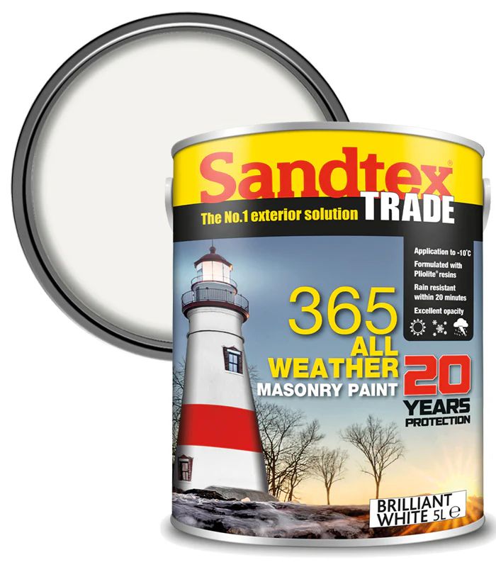 Sandtex 365 Smooth Brilliant White 5L - Image 1