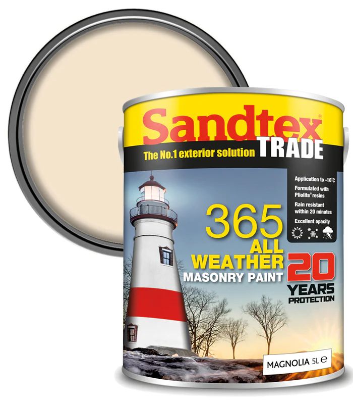 Sandtex 365 Smooth Magnolia 5L - Image 1