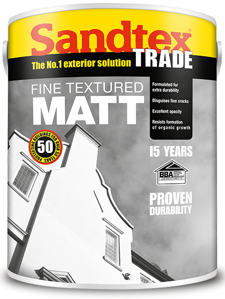 Sandtex High Build White 15K - Image 1