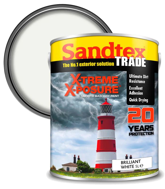 Sandtex Xtreme X-Posure Smooth Brilliant White 5L - Image 1
