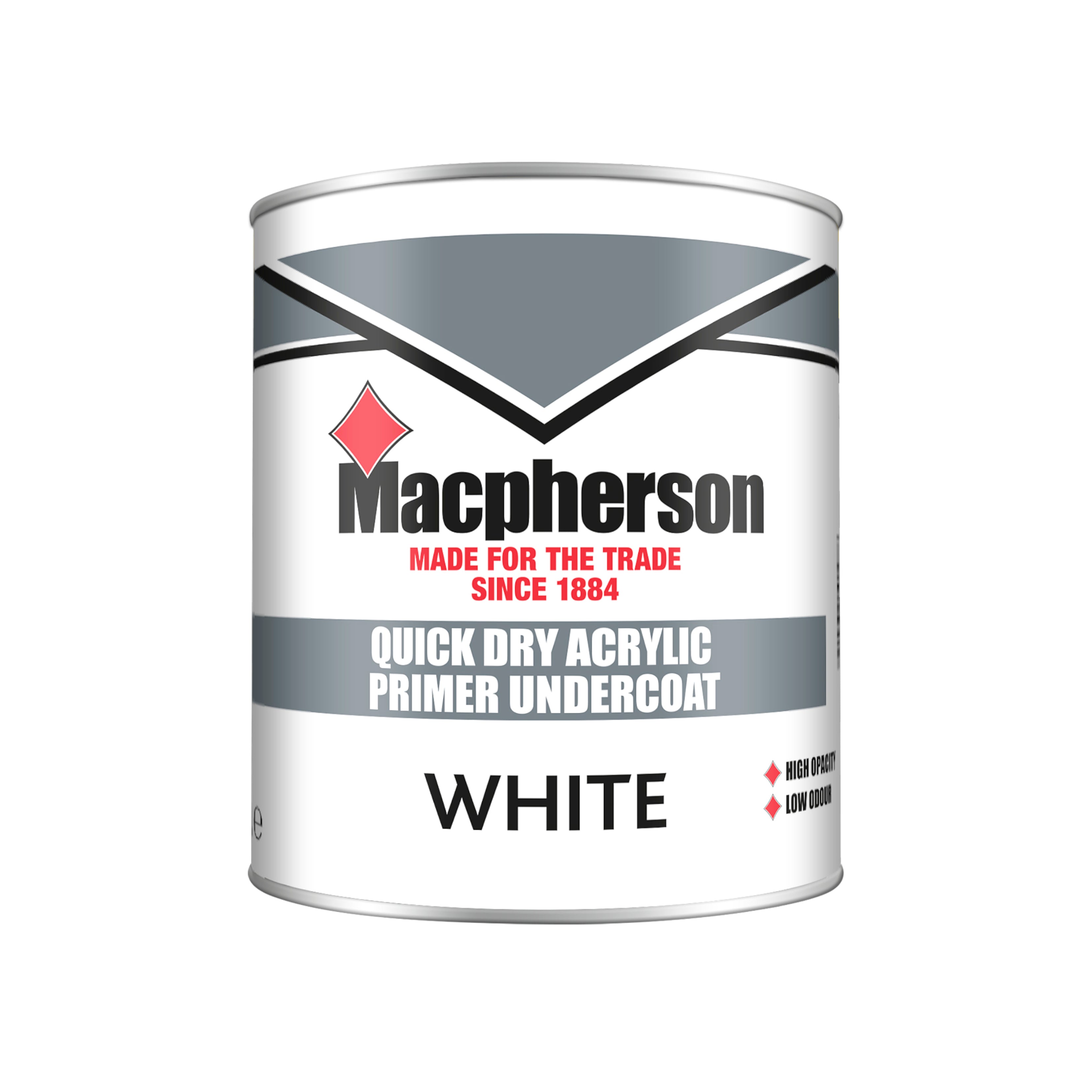Macpherson Acrylic Primer Undercoat White 1L - Image 1