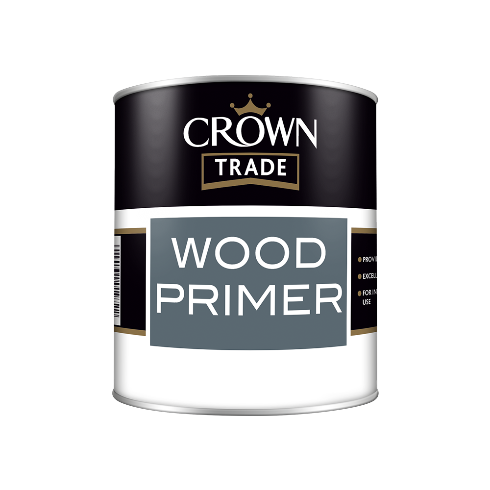 Crown Trade Wood Primer White 1L - Image 1