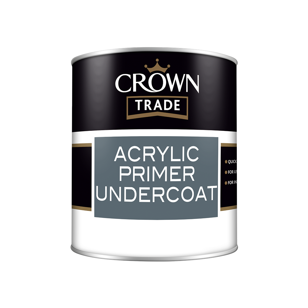 Crown Trade Acrylic Primer Uc White 1L - Image 1