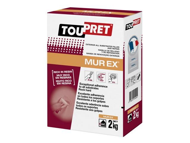 Toupret Mur Ex All Substrates Repair Filler, Rock Hard 2kg - Image 1
