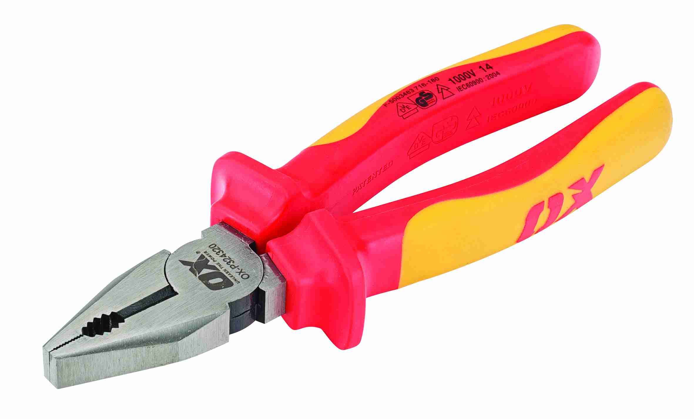 Ox Pro Vde Combination Pliers - 180mm (7") - Image 1