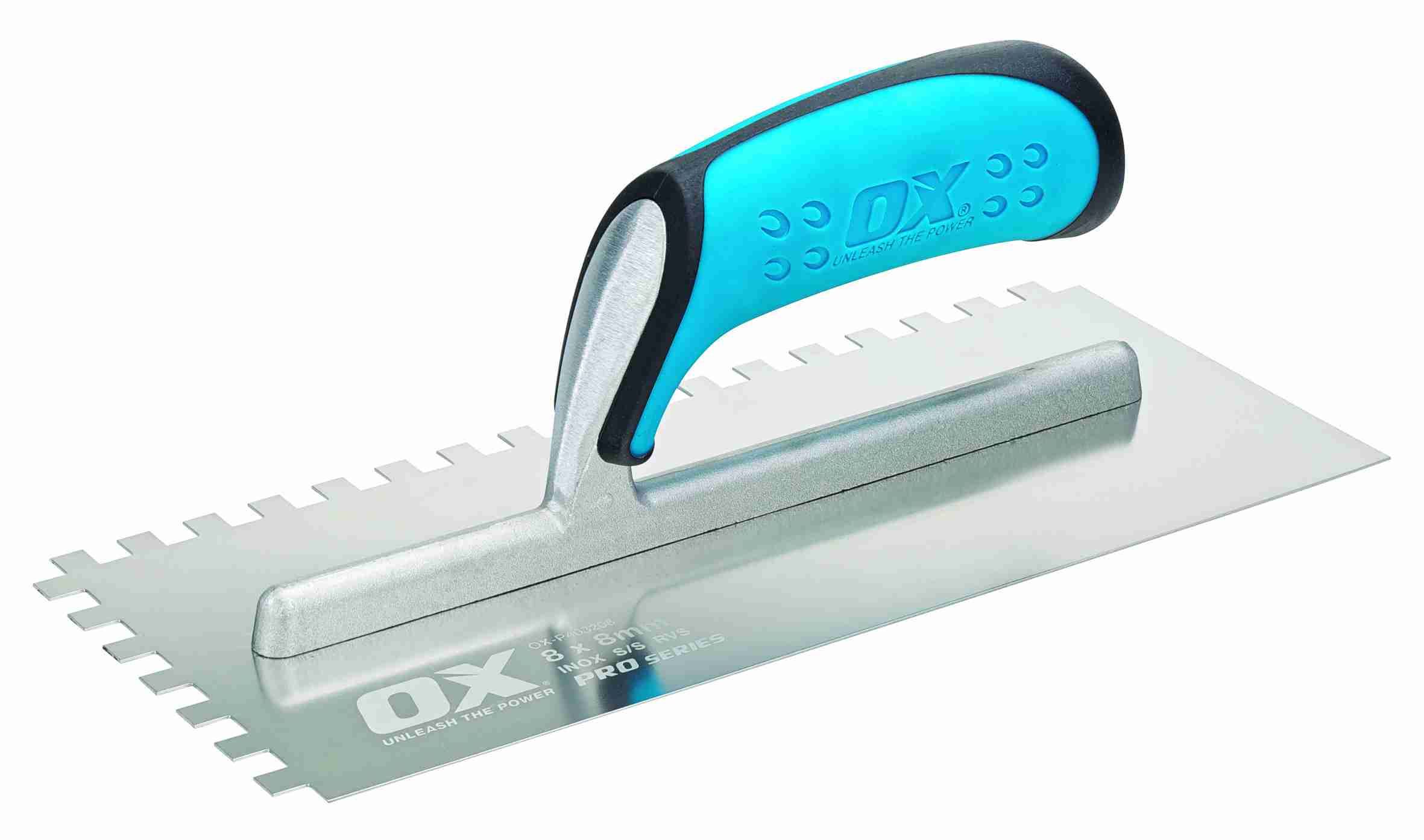 Professional Stainless Steel Adhesive Trowel Square Notches 8mm - Image 1