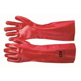 Ox Red Pvc Gauntlets - Size 10 XL - Image 1
