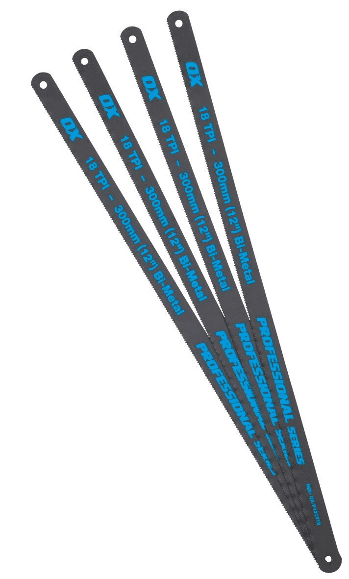 OX Pro 12 IN Hacksaw Blades 32 TPI Pack 4 - Image 1