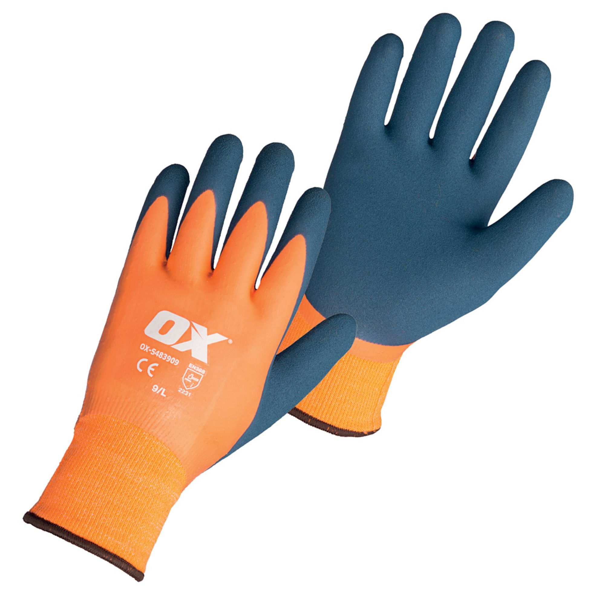Ox Waterproof Thermal Latex Glove Size 10 (XL) - Image 1