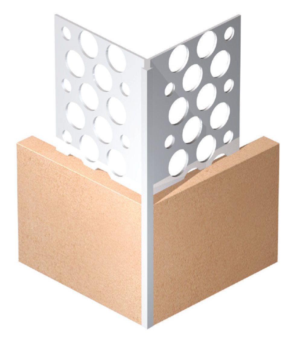 Expamet White 15mm Plastic Angle Bead 3000mm (PAB015F3000) - Image 1
